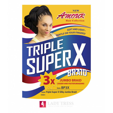 Amour Hair Collection Synthetic Triple Super X Silky Jumbo Braid